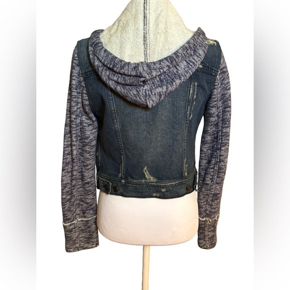 🙋‍♀️Free People Denim and Knit Jean Jacket Size XS - Picture 5 of 8
